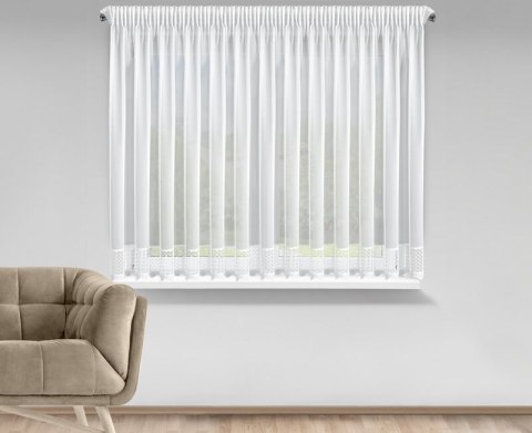 FIRANA GOTOWA KATRINA NA TAŚMIE 350 X 150 CM BIAŁY