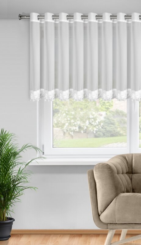 FIRANA GOTOWA LUISA 400 X 80 CM BIAŁY