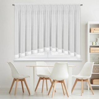 FIRANA GOTOWA LUISA NA TAŚMIE 400 X 160 CM BIAŁY