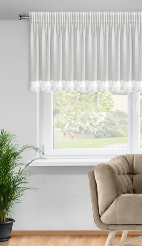 FIRANA GOTOWA LUISA NA TAŚMIE 400 X 80 CM BIAŁY