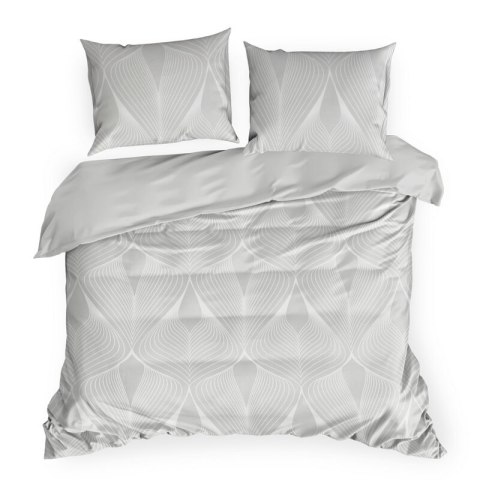 KOMPLET POŚCIELI SATYNOWEJ SPRING 88 140 X 200 CM JASNOSZARY