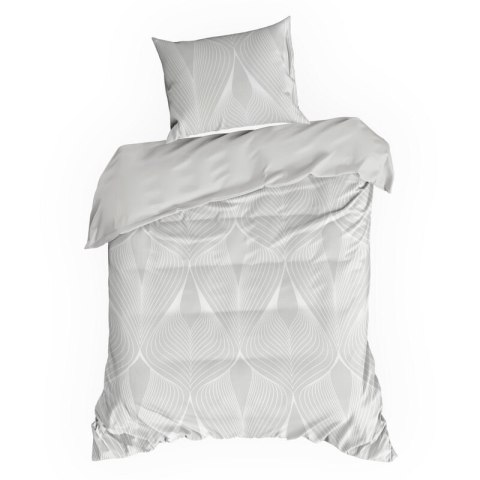 KOMPLET POŚCIELI SATYNOWEJ SPRING 88 140 X 200 CM JASNOSZARY