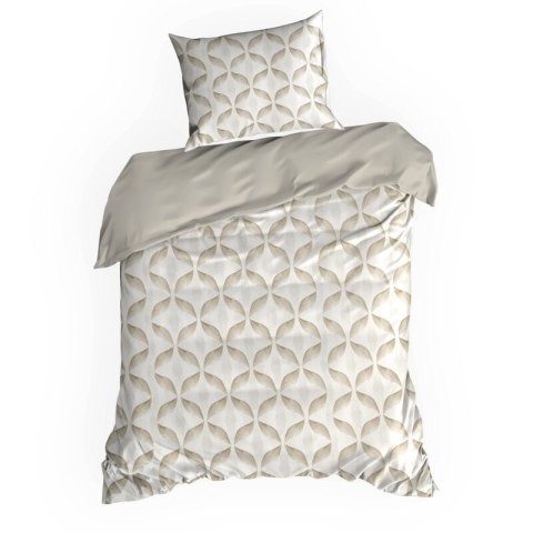 KOMPLET POŚCIELI SATYNOWEJ SPRING103 160 X 200 CM CIEMNOBEŻOWY