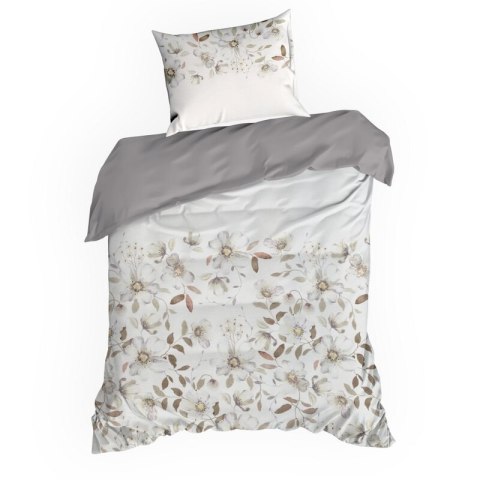 KOMPLET POŚCIELI SATYNOWEJ SPRING106 140 X 200 CM POPIELATY