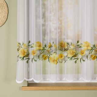 ŻONKILE Firanka żakardowa 023456, wysokość 160cm, kolor 008 żółty D00428/000/008/000160/1