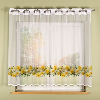 ŻONKILE Firanka żakardowa gotowa na prosto 023456, szerokość 250 x wysokość 160cm, kolor 008 żółty P00428/FBP/008/250160/1