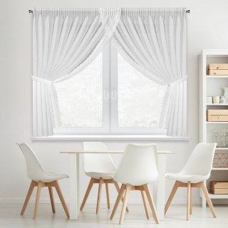 FIRANA GOTOWA HESTIA 1 NA TAŚMIE 400 X 160 CM BIAŁY