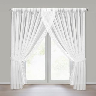 FIRANA GOTOWA HESTIA 1 NA TAŚMIE 400 X 250 CM BIAŁY