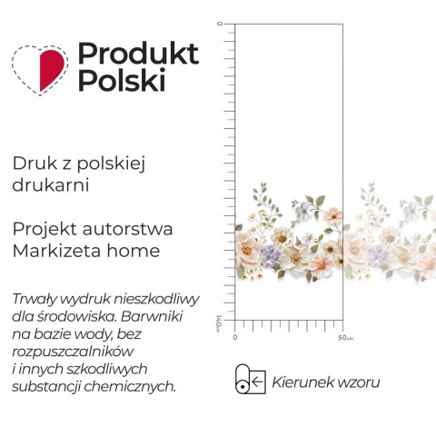 KWIATY Z EFEKTEM WYSZYWANIA Firanka żakardowa gotowa na prosto 023456, szerokość 240 x wysokość 140cm, kolor 001 biały P00178/FB