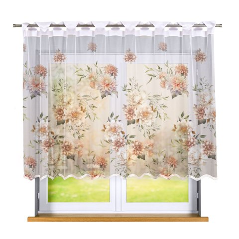 MANILA Firanka żakardowa gotowa na prosto 023456, szerokość 240 x wysokość 140cm, kolor 001 biały P00198/FBP/001/240140/1