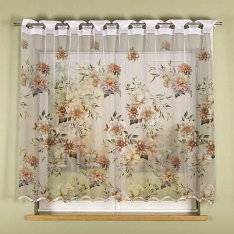 MANILA Firanka żakardowa gotowa na prosto 023456, szerokość 250 x wysokość 160cm, kolor 001 biały P00198/FBP/001/250160/1