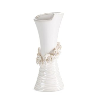 WAZON DEKORACYJNY ELIANA (02) 12 X 10 X 30 CM KREMOWY