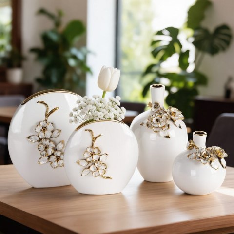 WAZON DEKORACYJNY SARA (04) 28 X 9 X 26 CM BIAŁY