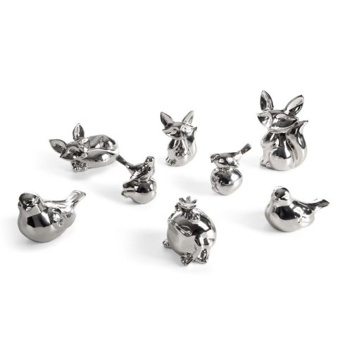 FIGURKA DEKORACYJNA FABIO (08) 10 X 7 X 11 CM SREBRNY