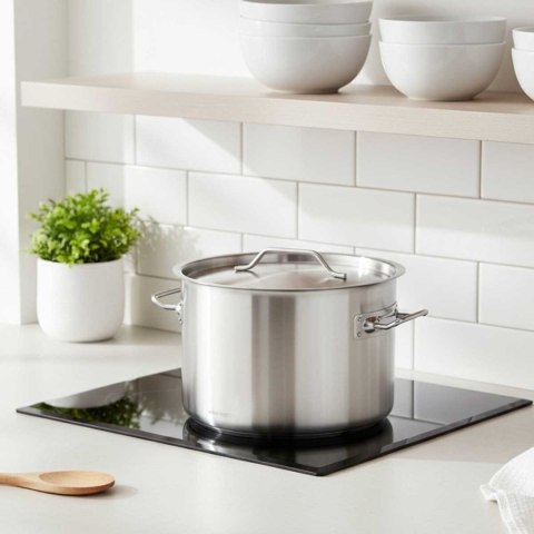 GARNEK GASTRONOMICZNY Z POKRYWĄ STALOWĄ Ø38cm 27L KINGHOFF KH-2025