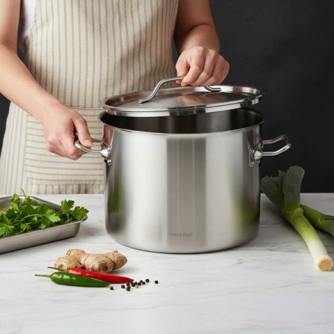 GARNEK GASTRONOMICZNY Z POKRYWĄ STALOWĄ Ø45cm 44L KINGHOFF KH-2027