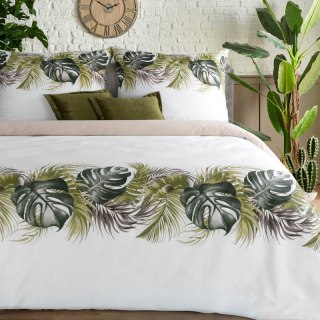 KOMPLET POŚCIELI BAWEŁNIANEJ AMBER 140 X 200 CM BIAŁY