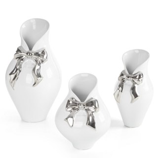 WAZON DEKORACYJNY AKIRA (01) 14 X 14 X 19 CM BIAŁY