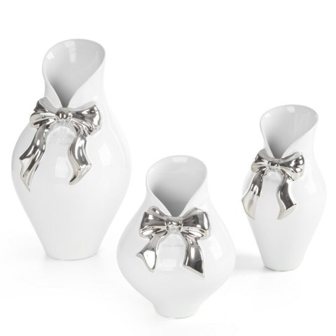 WAZON DEKORACYJNY AKIRA (01) 14 X 14 X 19 CM BIAŁY