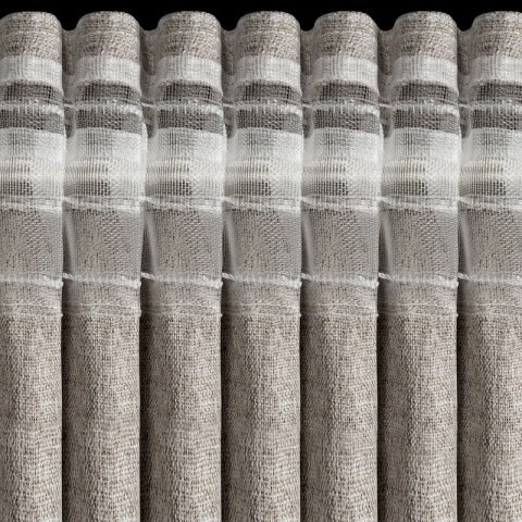 ZASŁONA GOTOWA ZOEY NA TAŚMIE 140 X 270 CM CIEMNOBEŻOWY