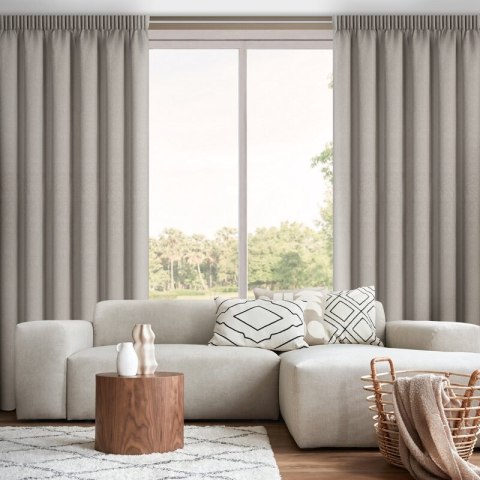 ZASŁONA GOTOWA ZOEY NA TAŚMIE 140 X 270 CM CIEMNOBEŻOWY