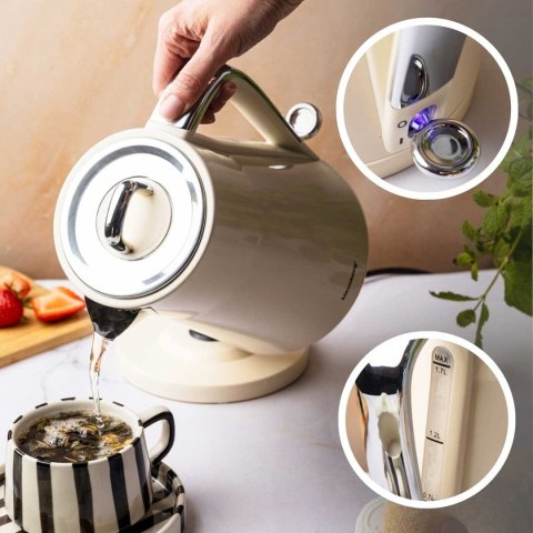 CZAJNIK ELEKTRYCZNY 1,7L KLAUSBERG KB-9016 KREMOWY