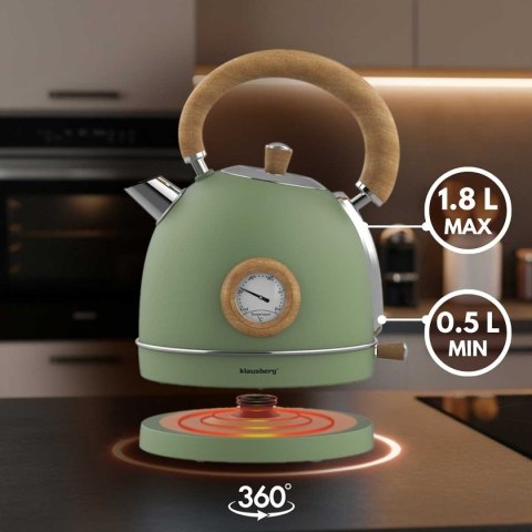 CZAJNIK ELEKTRYCZNY 1,8L Z TERMOMETREM KLAUSBERG KB-9008 RETRO