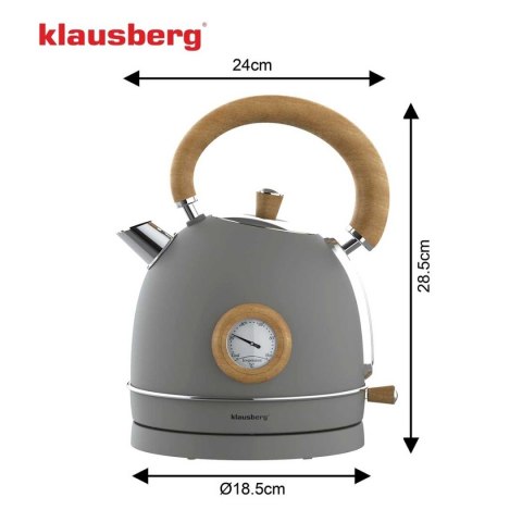 CZAJNIK ELEKTRYCZNY 1,8L Z TERMOMETREM KLAUSBERG KB-9009 RETRO