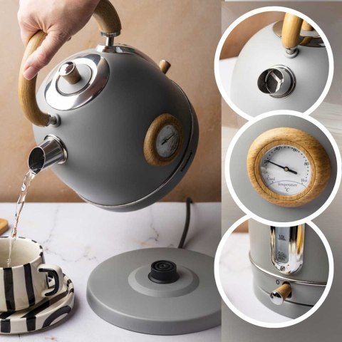 CZAJNIK ELEKTRYCZNY 1,8L Z TERMOMETREM KLAUSBERG KB-9009 RETRO