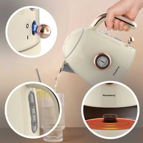 CZAJNIK ELEKTRYCZNY 1L Z TERMOMETREM KLAUSBERG KB-9018