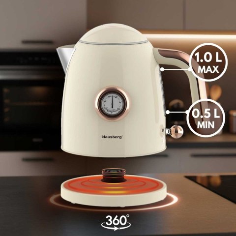 CZAJNIK ELEKTRYCZNY 1L Z TERMOMETREM KLAUSBERG KB-9018