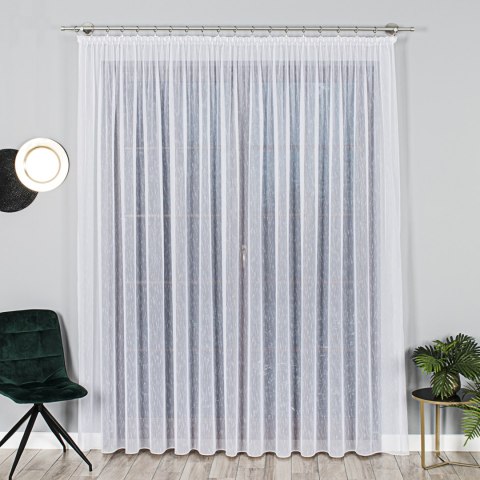 Firanka fantazyjna z ołowianką, wysokość 300cm, kolor V01 biały 003579/OLO/V01/000300/1