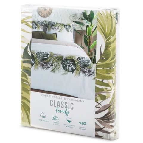 KOMPLET POŚCIELI BAWEŁNIANEJ AMBER 220 X 200 CM BIAŁY