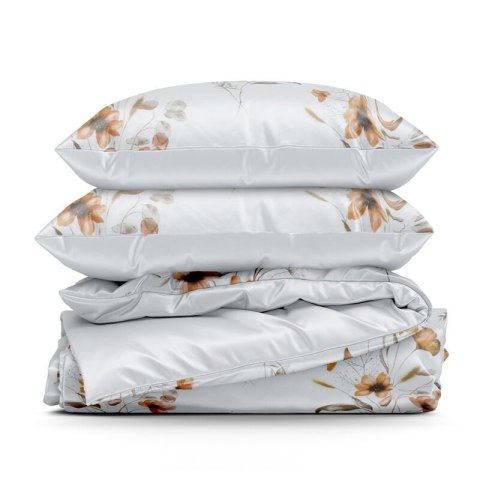 KOMPLET POŚCIELI BAWEŁNIANEJ CELINE 140 X 200 CM BIAŁY