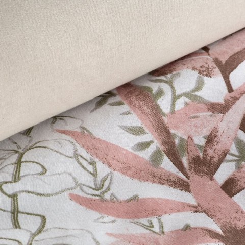 KOMPLET POŚCIELI BAWEŁNIANEJ FREESIA 160 X 200 CM PUDROWY RÓŻ