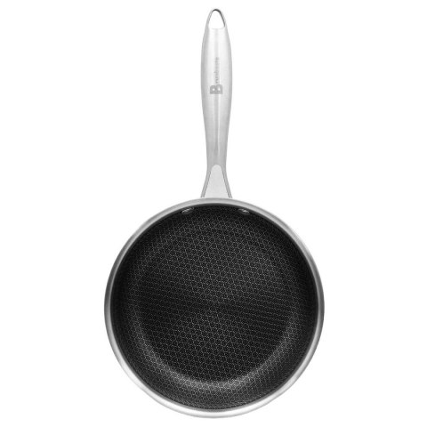 PATELNIA STALOWA 26cm Z POWŁOKĄ PLASTER MIODU 5551