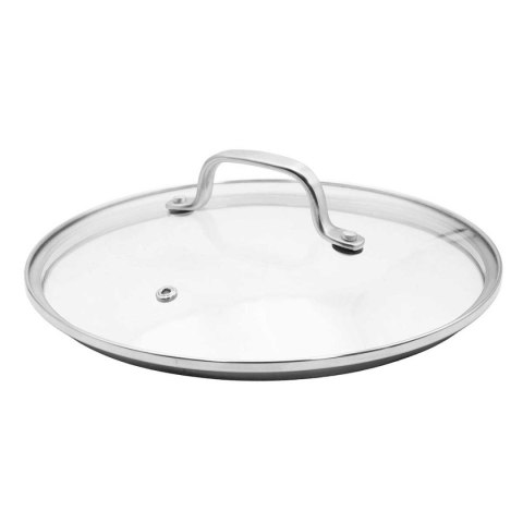 PATELNIA STALOWA Z POKRYWKĄ 26cm POWŁOKA PLASTER MIODU 5555