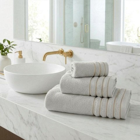 RĘCZNIK NADINE (02) 30 X 50 CM SREBRNY