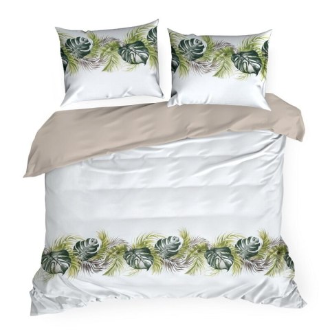 KOMPLET POŚCIELI BAWEŁNIANEJ AMBER 160 X 200 CM BIAŁY