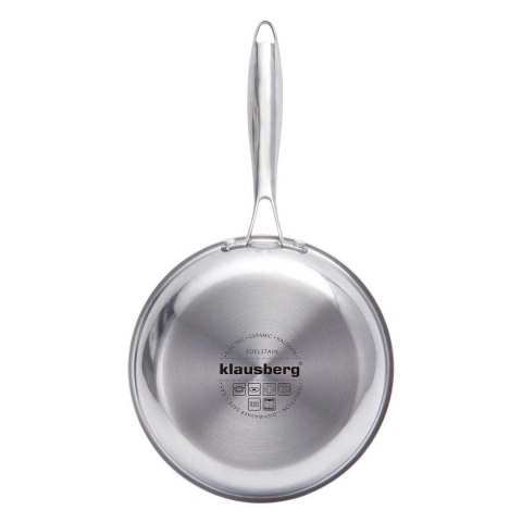 PATELNIA STALOWA 20cm Z POWŁOKĄ PLASTER MIODU KLAUSEBRG KB-9021