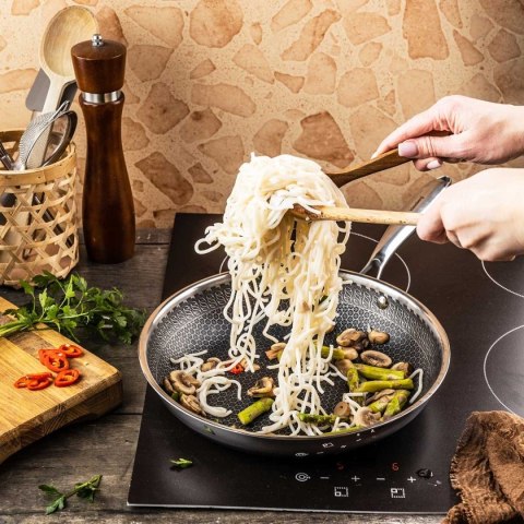 PATELNIA STALOWA 28cm Z POWŁOKĄ PLASTER MIODU KLAUSEBRG KB-9023