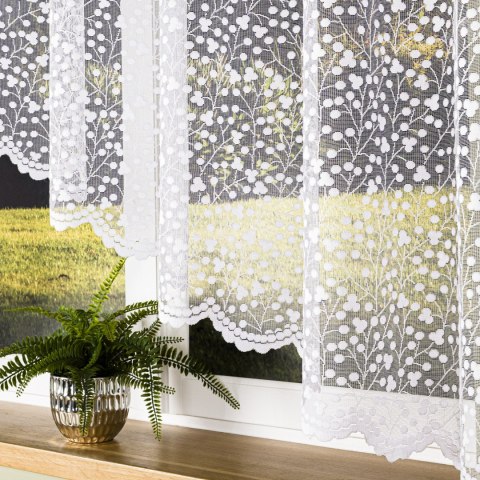 CZESŁAWA Firanka żakardowa odpasowana, ze wzorem po całości, szerokość 300cm x wysokość 160cm, kolor 001 biały 007576/FOL/001/00