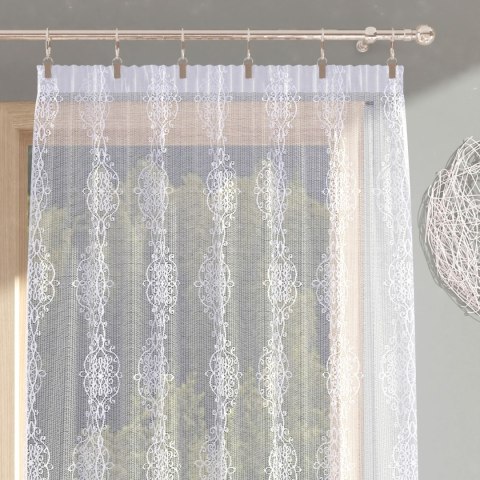 EMBER Firana gotowa na taśmie, szerokość 140cm x wysokość 250cm, kolor 001 biały 625809/FGT/001/140250/1