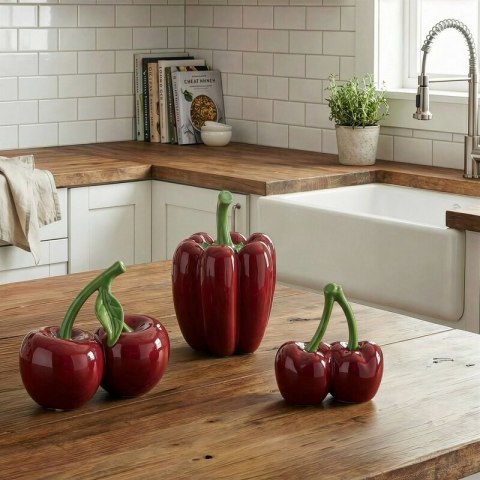 FIGURKA DEKORACYJNA SIMON 15 X 15 X 21 CM CZERWONY