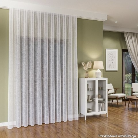 Firanka fantazyjna z ołowianką, wysokość 300cm, kolor 001 biały 101034/OLO/001/000300/1