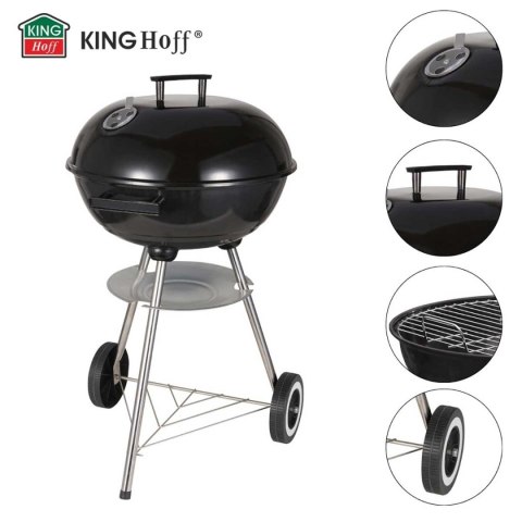 GRILL WĘGLOWY Z POKRYWĄ 41cm KINGHOFF KH-2033