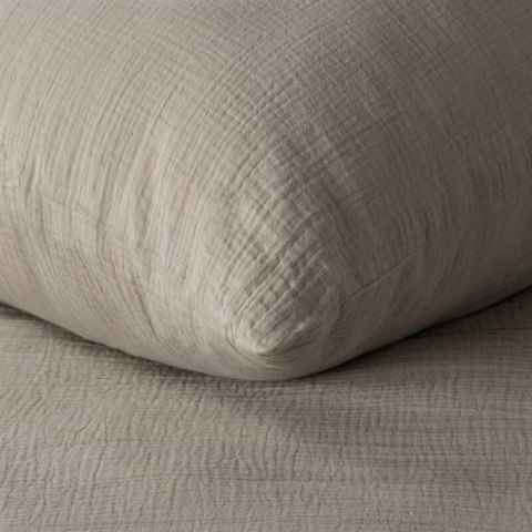 KOMPLET POŚCIELI MUSLIN 160 X 200 CM CIEMNOBEŻOWY