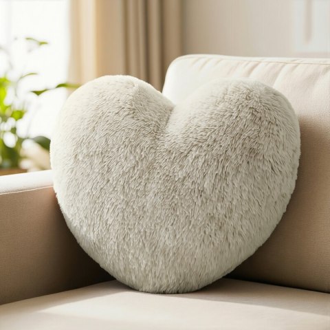 POSZEWKA HEART 45 X 45 CM JASNOBEŻOWY