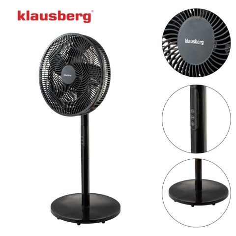 WENTYLATOR WIATRAK PODŁOGOWY BIURKOWY REGULOWANY KLAUSBERG KB-9041
