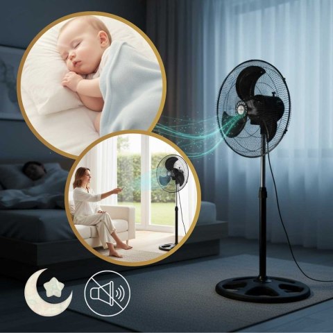 WENTYLATOR WIATRAK PODŁOGOWY BIURKOWY ŚCIENNY 3w1 KLAUSBERG KB-9042